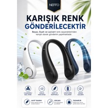 Neffo Boyuna Takılan Fan Mini Klima Serinletici Vantilatör LED Ekranlı 5Seviye Şarjlı Boyunluk Fan
