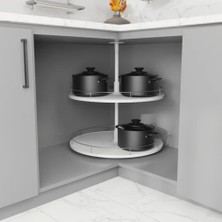 Huzur 4/4 Ahşap Tablalı Döner Sepeti (72 Cm)