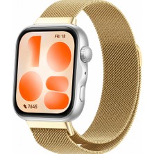 Sneezy Huawei Watch Fit 5 Uyumlu Milanese Örgü Metal Mıknatıslı Ayarlanabilir Kordon