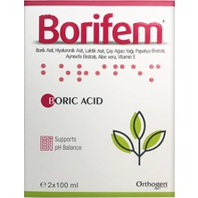 Orthogen Borifem Vajinal Duş 200ML pH Dengeleyici İçerik ile Yetişkin Kullanıcılar İçin Özel Formül