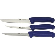 Ivo 41005 Europrofessional 3lü Mavi Kasap Bıçağı Seti