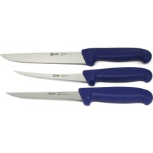 Ivo 41005 Europrofessional 3lü Mavi Kasap Bıçağı Seti