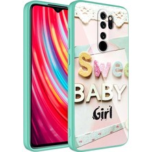HTstore Xiaomi Uyumlu  Redmi Note 8 Pro Kılıf Kamera Korumalı Desenli Sert Silikon Zore Epoksi Kapak-No5