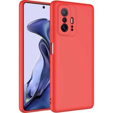 HTstore Xiaomi Uyumlu  Mi 11T 5g Kılıf Zore Mara Lansman Kapak-Kırmızı