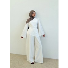 Moda Aksa 9189 Keten Asimetrik Takım