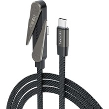Toocki 240W Type-C To Type-C Ultra Hızlı Şarj Kablosu 1.5m - Standlı Örgü Laptop Macbook Telefon Veri Kablosu