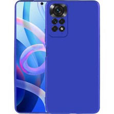 HTstore Xiaomi Uyumlu  Redmi Note 12 Pro 4g Kılıf Zore Premier Silikon Kapak-Saks Mavi