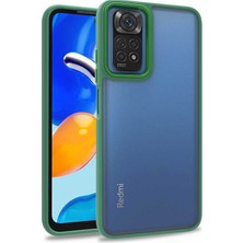 HTstore Xiaomi Uyumlu  Redmi Note 11 Global Kılıf Zore Flora Kapak-Yeşil