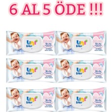 Uni Baby Ilk Adım Islak Bebek Havlusu 12+ Ay 6’lı Avantaj Paket ( 6 Al 5 Öde ) 312 Yaprak – Kapaklı, Alkolsüz, Hassas Ciltler Için
