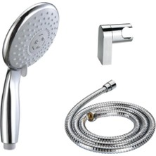 Creavit SH150 Krom Mafsallı El Duş Seti 3 Fonksiyonlu Ergonomik Kullanım ve Uzun Spiral Hortum