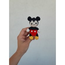 Renkli Ve Kreatif Amigurumi Mickey Mouse Anahtarlık