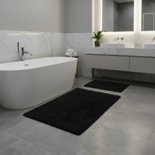 Derya Home Luna Tavşan Postu Görünümlü Ultra Yumuşak 2’li Banyo Seti