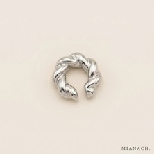Mianach Burgu Formlu Rodyum Kaplama Kalın Earcuff