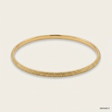 Mianach Ince Form Simli Gold Bileklik