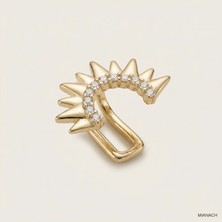 Mianach Güneş Form Taş Detaylı Earcuff