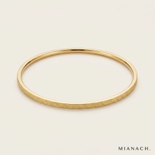 Mianach Kalın Form Simli Gold Bileklik