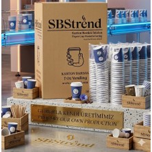 Tek Kullanımlık 7 Oz 1500 Adet Karton Bardak Desenli Akmaz Kokusuz 170 gr