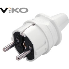 Viko Artline Topraklı Erkek Fiş Priz (Beyaz)