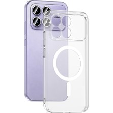 HTstore Xiaomi Uyumlu Poco F8 Pro Kamera Korumalı M-Safe Şarj Özellikli Şeffaf Zore London Sert Pc Kapak