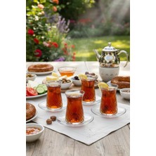 Bereketli Store Lav Odin 6’lı Çay Bardağı – Şık Cam Çay Bardağı