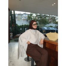 Aida Scarfs Kahve Puan Desenli Panço
