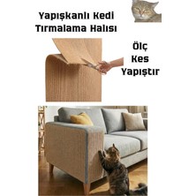 Duffa Yapışkanlı Kedi Tırmalama Halısı 100X30 Cmkoltuk ve Duvar Yapıştırma Tırmalama Halısı Sonradan Sökülebilir Kedi Tırmalarma Pedi Çok Renkli 100X30 cm