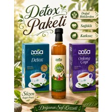 Doğa Deposu 3’lü Detox Paketi | Oolong Çayı, Doğal Fermente Detox Sirkesi, Detox Bitki Çayı