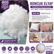öztürk Boncuk Silikon Elyaf 800 gr | Yumuşak Dolgu Elyafı | Yastık Kırlent Minder Oyuncak Dolgu Malzemesi | Hobi ve Dikiş Malzemesi