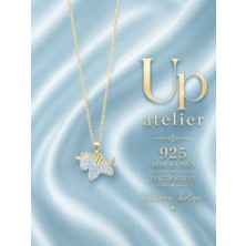 Up Atelier 925 Ayar Gümüş Ithal Zincirli Zirkon Taşlı At Figürlü Kolye