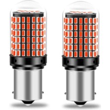 C9 Kırmızı 93 Tek Duy LED P21W 1156 BA15S 144 Ledli Ultra Güçlü Işık (2 Adet)
