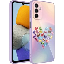 HTstore Galaxy Uyumlu M23 Kılıf Kamera Korumalı Desenli Sert Silikon Zore Epoksi Kapak-No1