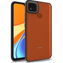 HTstore Xiaomi Uyumlu  Redmi 9c Kılıf Zore Flora Kapak-Siyah