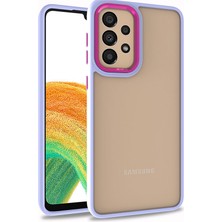 HTstore Galaxy Uyumlu A73 Kılıf Zore Flora Kapak-Lila