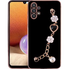 HTstore Galaxy Uyumlu A32 4g Kılıf El Tutamaçlı Kamera Korumalı Zore Taka Silikon Kapak-Siyah