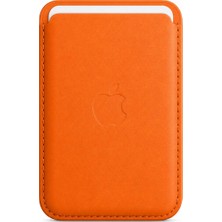 Apple iPhone 12/13/14/15 Seri Uyumlu Magsafe Cüzdan Kartlık Turuncu