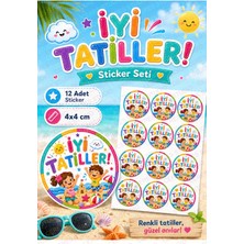 Ceres Studio Iyi Tatiller Sticker Seti I10- 12 Adet Yuvarlak Etiket | Yapışkanlı, Parlak Kuşe Çıkartma Kağıdı
