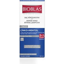 Bioblas Kepeğe Karşı 360 ml Zinc+Menthol Kremli Şampuan Dökülen Saçlar İçin Parabensiz