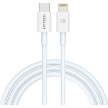 Hytech HY-XPD20 Pd 1m TypeC to Lightning Data ve Şarj Kablosu Beyaz Hızlı Şarj Destekli
