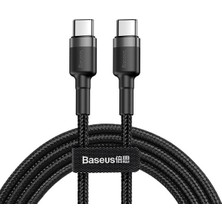 Baseus Cafule Type-C Data ve Şarj Kablosu 2 m 60W PD 2.0 Hızlı Şarj Özellikli Siyah
