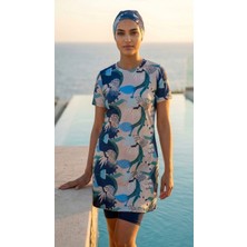Plistre 2262_4\'LÜ Takım Yarı Kapalı Deniz/havuz Tesettür Mayosu