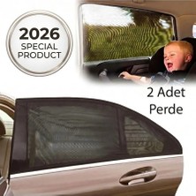 2 Adet Araba Yan Cam Perdesi Sineklik Araç Oto Güneşlik Örtü Perde Kılıf