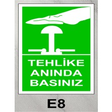 Baysan Yangın Tehlike Anında Basınız Uyarıcı Levha