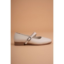 Analin Shoes Kadın Hakiki Deri Toka Detaylı Babet