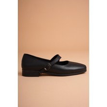 Analin Shoes Kadın Hakiki Deri Toka Detaylı Babet