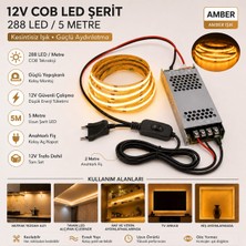 Sakin Enerji 12V Cobled 288 LED + Anahtarlı Fiş Tak Çalıştır (5 Metre)
