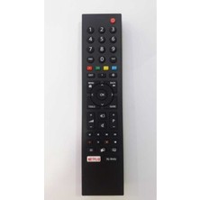 Filonline Arçelik Kumandası Fully 300N Arçelik Netflix Tuşlu Smart LED TV Uyumlu Kumanda
