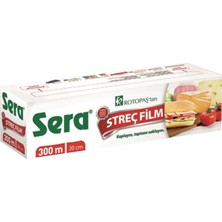 Sera 30 cm x 300 m Streç Film Kesme Aparatlı Hijyenik ve Dayanıklı Gıda Saklama Malzemesi