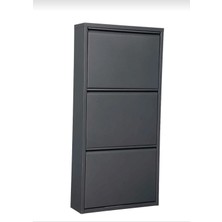 Moemi 3 Lü Metal Ayakkabılık - Beyaz