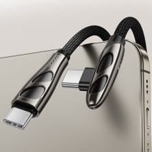 Toocki 240W Type-C To Type-C L Tipi Hızlı Şarj Kablosu 1 M L - Örgülü Macbook Laptop Telefon Veri Kablosu