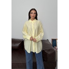 Esma Gündoğdu Asel Oversize Gömlek Sarı